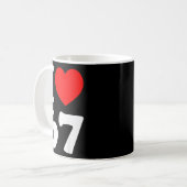 I Love 67 Funny I Heart 67 Birthday For Men Women Kaffeetasse (Vorderseite Links)