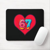 I Love 67 Funny I Heart 67 Birthday For Men Women Mousepad (Mit Mouse)