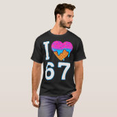 I Love 67 Meme Heart 6 7 Merch Stuff Six Seven Ice T-Shirt (Vorne ganz)