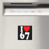 I Love 67 Meme Six Seven Matching Couples Valentin Magnet (In Situ (Geschirrspüler))