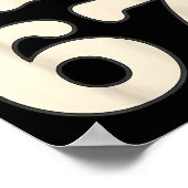 I Love 67 Retro Hand Heart Number Design  Poster (Ecke)