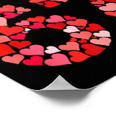 I Love 67 Valentine Heart_ Funny Meme Number 67 Te Poster (Ecke)