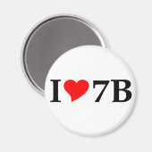 I love 7B lang Magnet (Vorderseite/Rückseite)