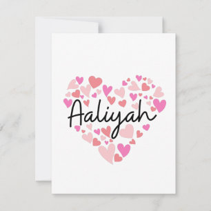 I love Aaliyah Mitteilungskarte