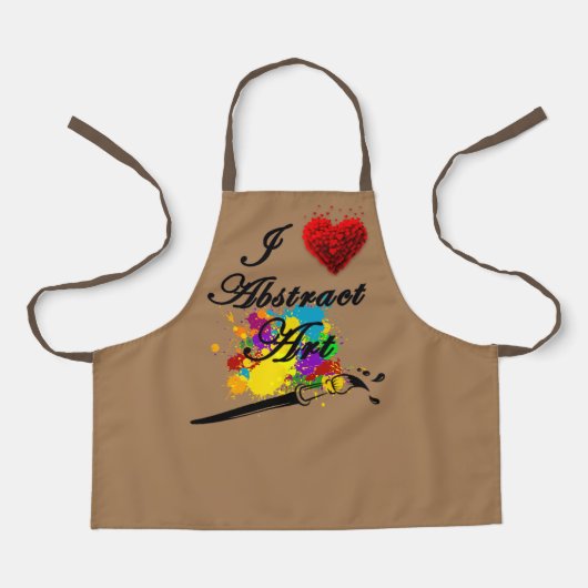 I LOVE ABSTRACT ART SCHÜRZE (Vorderseite)