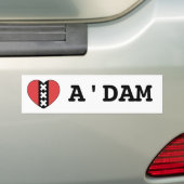 I LOVE A'DAM bumpersticker By Amsterdamned Autoaufkleber (Auf Auto)