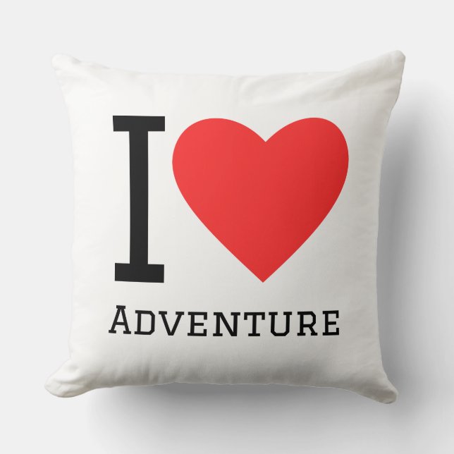 I love adventure kissen (Vorderseite)