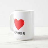 I love agender kaffeetasse (Vorderseite Links)