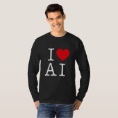 I Love AI For AI & Artificial Intelligence T-Shirt (Vorne ganz)