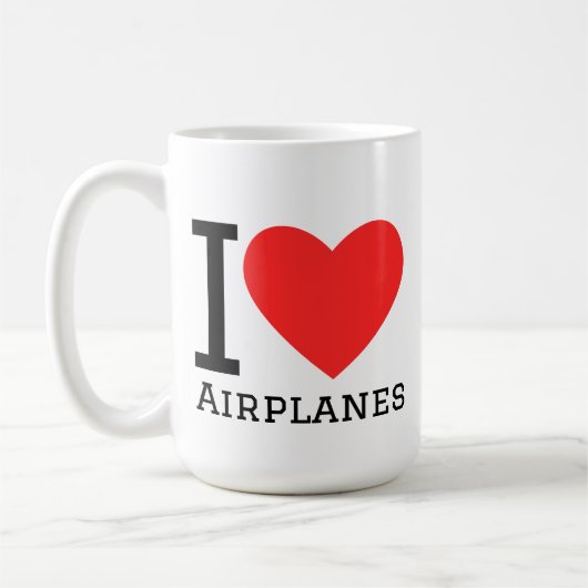 I love airplanes kaffeetasse (Links)