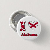 I love Alabama Button (Vorne & Hinten)
