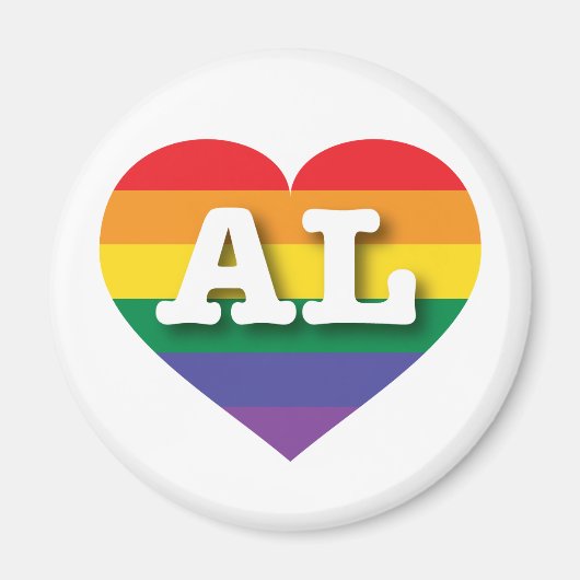 I love Alabama - Gay Pride Magnet (Vorne)