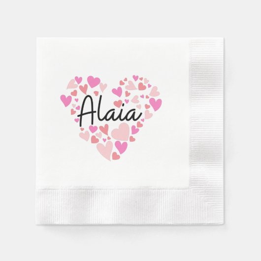 I love Alaia - hearts for Alaia Serviette (Vorderseite)