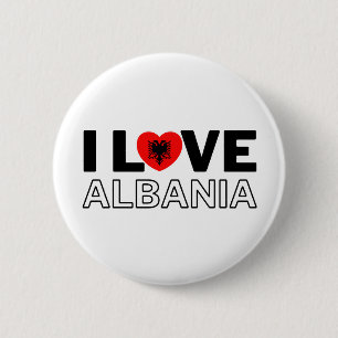 I LOVE ALBANIA - For real Albanians! Button