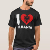 I Love Albania Heart Flag Albania T-Shirt (Vorderseite)