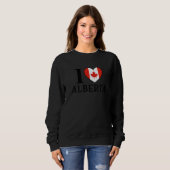 I Love Alberta Canada Heart Flag 1 Sweatshirt (Vorne ganz)