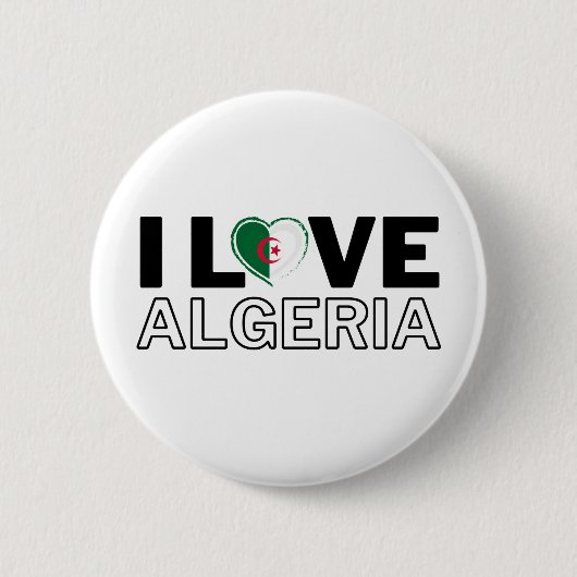 I LOVE ALGERIA - For real Algerians! Button (Vorderseite)