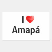 I love Amapá Rechteckiger Aufkleber (Vorderseite)