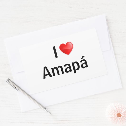 I love Amapá Rechteckiger Aufkleber (Umschlag)