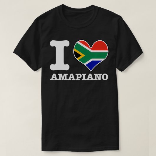 I Love Amapiano South African Flag DJ Design don't T-Shirt (Design vorne)