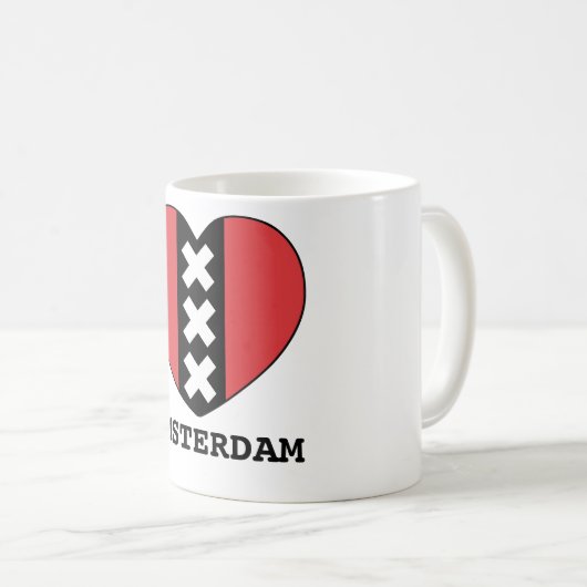 I LOVE AMSTERDAM mok By Amsterdamned Kaffeetasse (VorderseiteRechts)