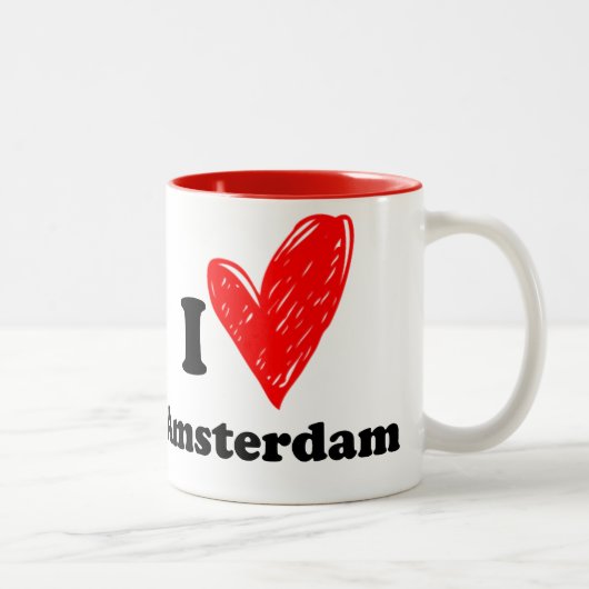I love Amsterdam Zweifarbige Tasse (Rechts)