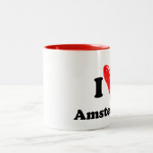 I love Amsterdam Zweifarbige Tasse (Mittel)