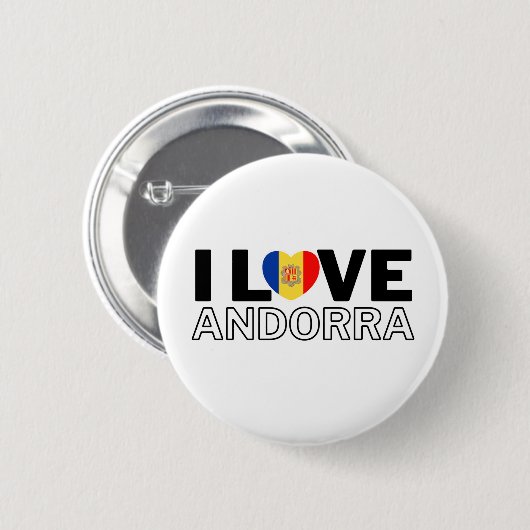 I LOVE ANDORRA - For real Andorrans! Button (Vorne & Hinten)