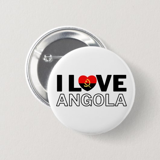 I LOVE ANGOLA - For real Angolans! Button (Vorne & Hinten)