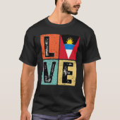 I Love Antigua And Barbuda Flag For Antiguan Barbu T-Shirt (Vorderseite)