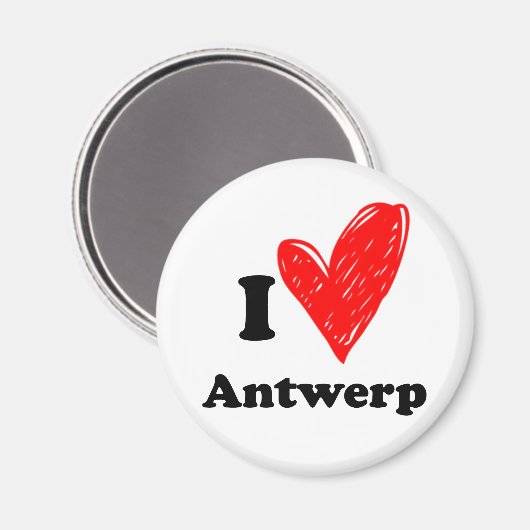 I love Antwerp Magnet (Vorderseite/Rückseite)