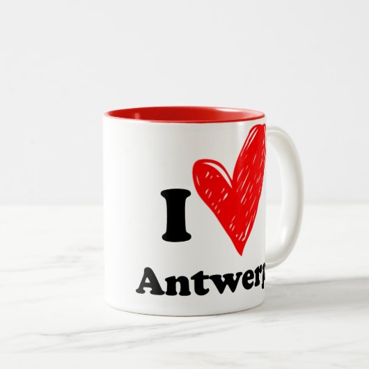 I love Antwerp Zweifarbige Tasse (VorderseiteRechts)