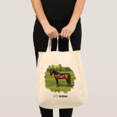 I Love Arabians Dark Bay Horse Tragetasche (Vorderseite (Produkt))