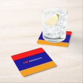 I Love Armenia, flag of Armenia Rechteckiger Pappuntersetzer (Vor Ort)