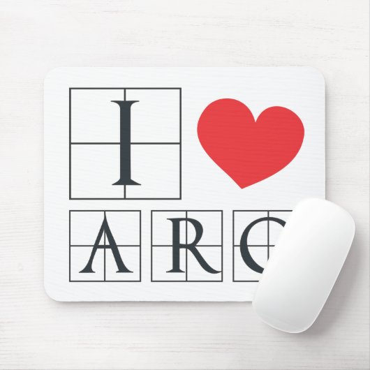 I Love Arq Mousepad (Mit Mouse)