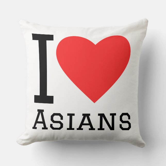 I love Asians  Kissen (Vorderseite)