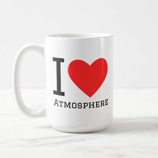 I love atmosphere square sticker kaffeetasse (Links)