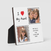 I Love Aunt 2 Foto Platte Fotoplatte (Vorderseite)