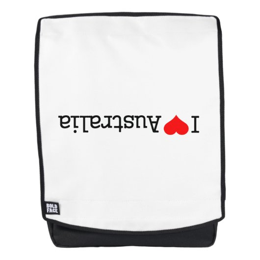 I Love Australia Rucksack (Vorderseite)