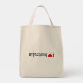 I Love Australia Tragetasche (Rückseite)