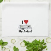 I LOVE Avion Kitchen Towel Geschirrtuch (Gefaltet)