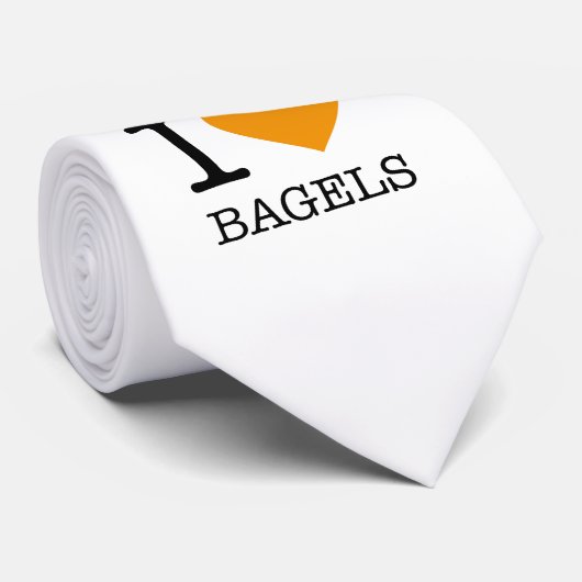 I LOVE BAGELS KRAWATTE (Gerollt)