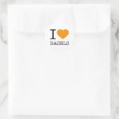 I LOVE BAGELS RUNDER AUFKLEBER (Tasche)