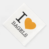 I LOVE BAGELS SERVIETTE (Ecke)