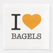 I LOVE BAGELS SERVIETTE (Vorderseite)