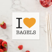 I LOVE BAGELS SERVIETTE (Beispiel)