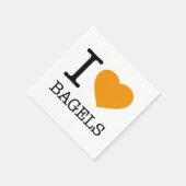 I LOVE BAGELS SERVIETTE (Ecke)