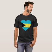 I Love Bahamas  Bahamian Flag Heart Outfit  T-Shirt (Vorne ganz)