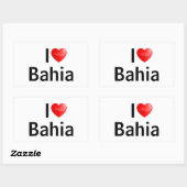 I love Bahia Rechteckiger Aufkleber (Blatt)