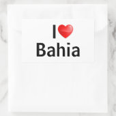 I love Bahia Rechteckiger Aufkleber (Tasche)